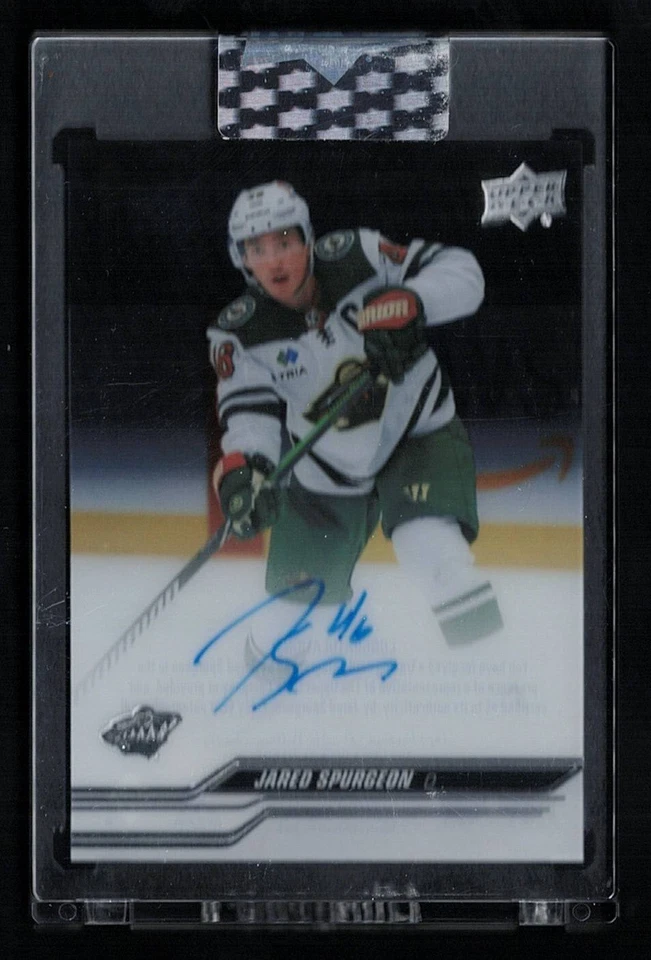 2023-24 Upper Deck UD Clear Cut Autograph #CC-SP Jared Spurgeon - Image 1 of 1