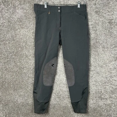 Horze Breeches Women's 2XL (34x28) Gray Knee Patch Horseback Riding Stretch - Image 1 of 4