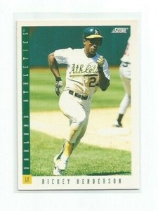 RICKEY HENDERSON (Oakland A's) 1993 SCORE BASEBALL CARD #71