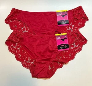 NWT 2 Maidenform Tanga Panties 40159 Comfort Devotion Red Size 6/M - Picture 1 of 1