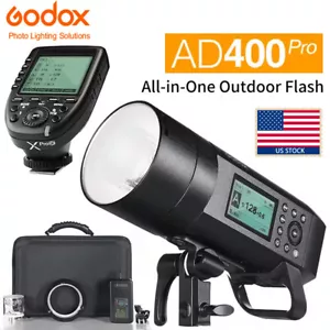 US Godox AD400 Pro WITSTRO 2.4G All-in-One Outdoor Flash Speedlite Li-on Battery - Picture 1 of 31