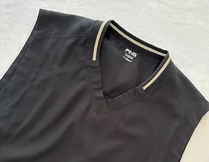 Ping LARGE Golf Vest Men's Pullover Black/tan "Performance Dynamics" EXCELLENT - Picture 1 of 7