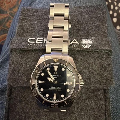 Certina DS Action Diver Men's Watch 40.5mm Powermatic 80 Black Dial latest model - Image 1 of 4