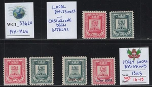 WC1_33420 ITALY. Rare 1944 CASTIGLONE D'INTELVI set. Sas 14-19. MH-MLH - Picture 1 of 1