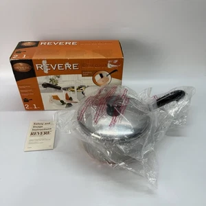 Vintage Revere Ware 2 QT. Copper Clad Bottom Covered Saucepan NEW - Picture 1 of 15