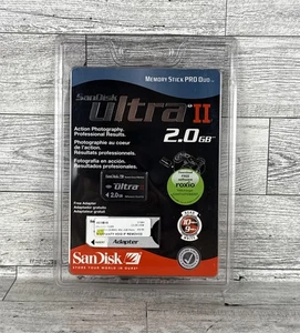 Tarjeta SanDisk Ultra II 2GB Memory Stick PRO Duo - SDMSPDH-2048-901 Nueva Sellada - Imagen 1 de 7