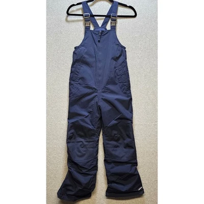 Lands End Bib Overall Kids Size 10 Navy Blue Snow Pants Grow A Longs Unisex Ski - Image 1 of 4