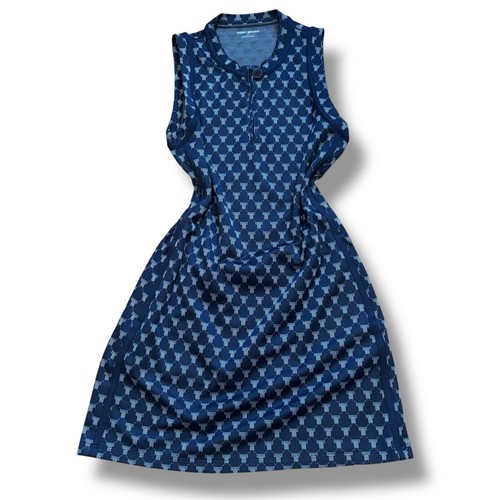 Mini abito Tory Sport by Tory Burch blu navy bianco golf atletico lavorato a maglia piccolo