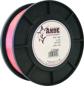 Ande A12-40P Premium Monofilament Fishing Line 1/2Lb Spool 40 lb 700 Yards Pink - Picture 1 of 1