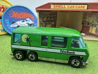 1976 Hot Wheels Green GMC Motor Home Palm Beach Toy Car Vintage Flying Colors BW - Image 1 of 4