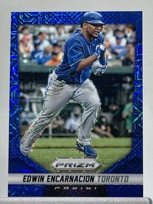 2014 Panini Prizm Edwin Encarnacion Blue Mojo Prizm 14/75 - Image 1 of 3