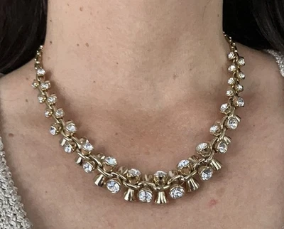 Gold And Rhinestone Necklace From White House Black Market - NWT - Image 1 of 4