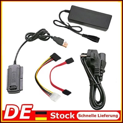 USB auf zu SATA IDE Adapter Kabel für 2.5 3.5 Zoll HDD SSD Festplatte Konverter - Bild 1 von 4