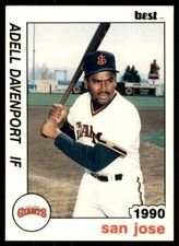 1990 Best San Jose Giants Adell Davenport San Jose Giants #8