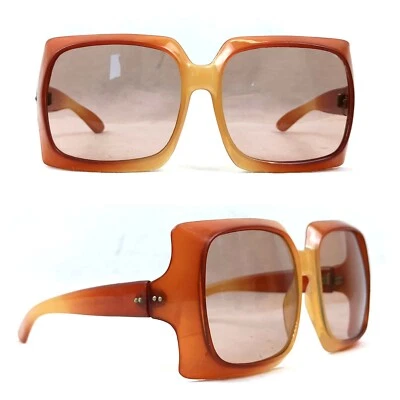 Gafas de sol cuadradas Big Face vintage diseño Elizabeth Albert años 80 Francia 64-18 Foto 1 de 4