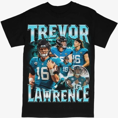 Trevor Lawrence Jacksonville Jaguars NFL Football Black T-Shirt Gift Men Women Cover