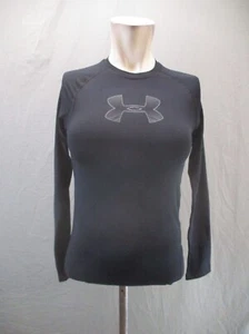 Under Armour HEAT GEAR Size L Kids Unisex Black Long Sleeve Compression Top 207 - Picture 1 of 9