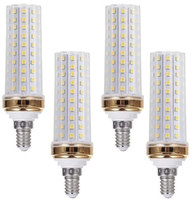E12 LED Light Bulbs - 20W Candelabra LED Bulbs 180 Watt - AC85-265V - 4 Pack NEW - Image 1 of 4
