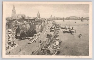 AK Köln Deutschland Rheinbrücke, Boote - Bild 1 von 3
