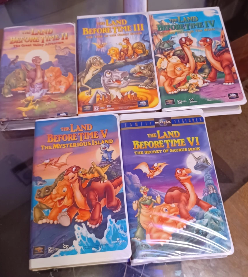 Land Before Time VHS Tapes Volumes  1 Thru 6 - Image 1 of 1