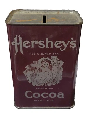 Vintage 1981 Hersheys Cocoa Coin Bank Retro Label Hershey, PA, USA - Image 1 of 4
