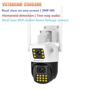 VStarcam CS663DR Dual-Lens WiFi Bullet Dome Linkage Camera 2MP HD Two-way Audio - Picture 1 of 16