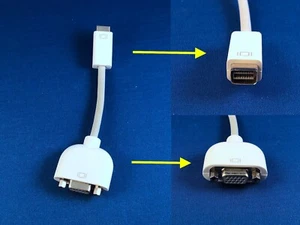 THIS: OEM Apple Mac male Mini-DVI to female VGA Monitor Video Adapter Cable - Picture 1 of 5