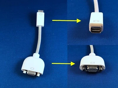 THIS: OEM Apple Mac male Mini-DVI to female VGA Monitor Video Adapter Cable - Image 1 of 4