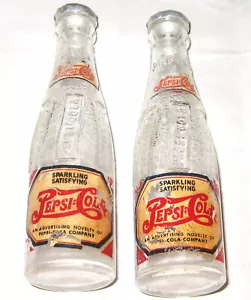 RARO Pepsi:Cola sale pepe shaker in rilievo doppio punto set anni '40 soda - Foto 1 di 7