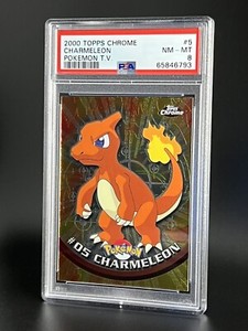 2000 Pokémon Chrome #05 CHARMELEON Topps TV - PSA 8 !! . [ read ]