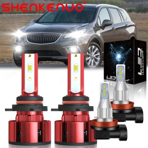 For Buick Envision 2016-2020 Combo 4X LED Headlight Hi/Lo Fog Lights Bulbs 6000K - Picture 1 of 12