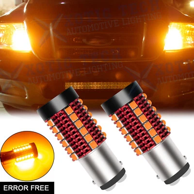 Luz de señal de giro delantera LED ámbar 1157 2357 para GMC Yukon 95-1999 Savana CANBus Foto 1 de 4