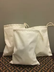 12"x20" Cotton Single Drawstring Muslin Bags (Natural Color) - Picture 1 of 4