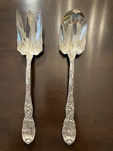 “ Tiffany “Chrysanthemum” Sterling Silver Salad Serving Set - Picture 1 of 7