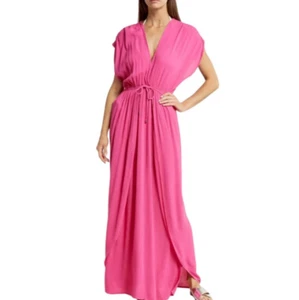 Elan Wrap Maxi Cover Up Dress Rose Pink Women Size XS - Picture 1 of 7