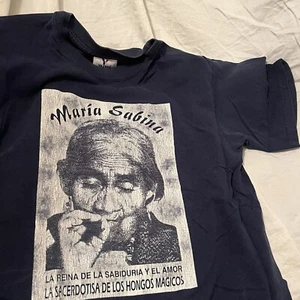 (Has Flaws) Maria Sabina T Shirt Mexican Tee Mexico Vtg Mushroom Aguila 2000s - Picture 1 of 10