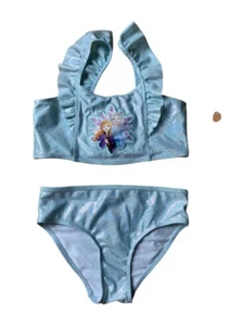 Disney Frozen Anna Elsa 2-Piece Swimsuit Girl's Size 10/12 - Picture 1 of 2