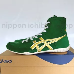 【Auf Bestellung】ASICS Ringerschuhe 1083A001 EX-EO TWR900 Grün x Gold x Weiß - Bild 1 von 5