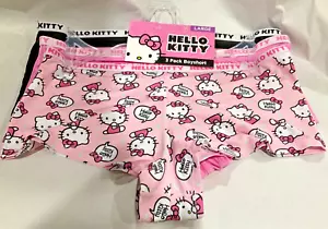 HELLO KITTY, 3 Pack, Junior Boy shorts Panties, LARGE PINK NWT - Picture 1 of 2