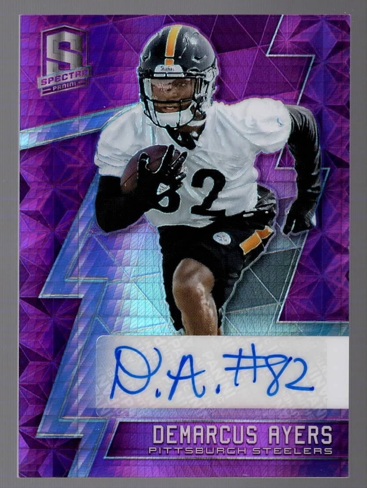 2016 Demarcus Ayers Spectra Football Purple Rookie RC Auto /10 Steelers #232 - Image 1 of 2