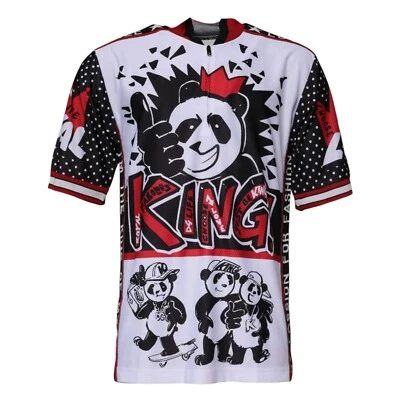 Camiseta DOLCE & GABBANA Multicolor Estampado King Panda Cuello Cremallera IT44/US34/XS Foto 1 de 4