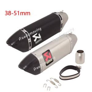 Tubo trasero silenciador escape moto 400 mm 38-51 mm escape universal fibra carbono - Imagen 1 de 12