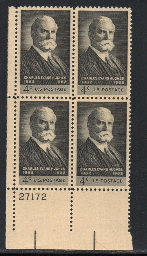ALLY'S STAMPS US Plate Block Scott #1195 4c Charles E. Hughes [4] MNH [STK] - Image 1 of 1