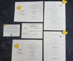 Personalised Engagement Wedding package Save date Thank you card invitations - Picture 1 of 9