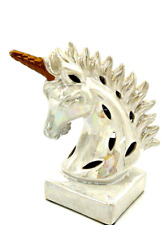 RARE Iridescent White Unicorn Head Statue 👑 For Home Decor