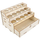  Wood Wooden Storage Rack with Drawer Acrylic Paint Drawers Tray Organiser