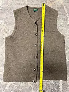 St Peter Authentic Trachten Knitted Wool Vest, LG. Brown - Picture 1 of 3