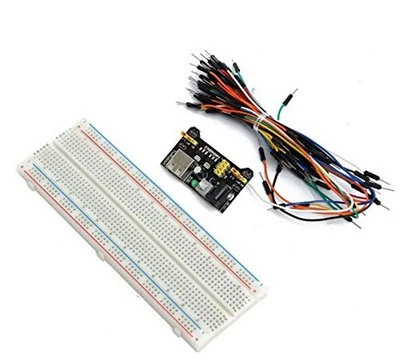 Módulo de fuente de alimentación MB102 3,3 V 5 V + placa de tablero de 830 puntos + 65 piezas cables de puente Foto 1 de 4