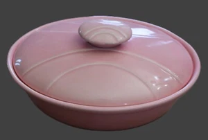 Vtg 1958 Miramar of California Pottery Pink Oval Covered Casserole Dish #872 - Picture 1 of 11