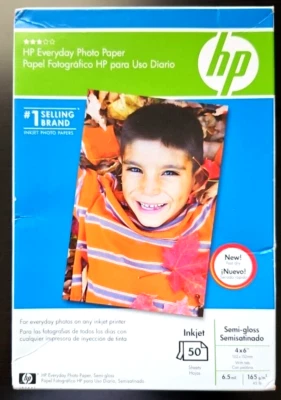 HP Everyday Semi-Gloss Photo Paper 4x6 - 50 Sheets NEW - Image 1 of 2